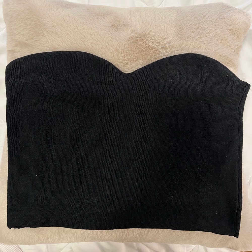 Black Zara crop top (knit)